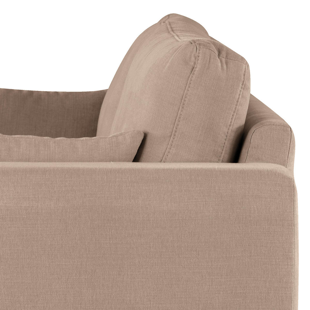 3-SITZER SOFA - Taupe, Naturmaterialien (237/81/88cm) - home24