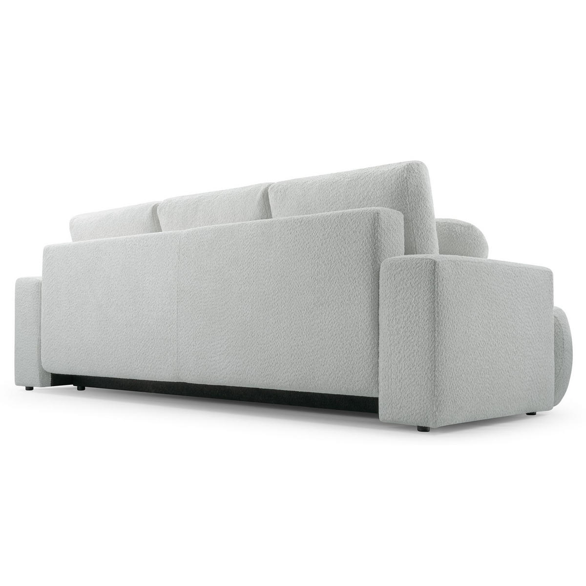 3-SITZER SOFA Barletto Grau-Beige Bouclé - Taupe/Schwarz, Holz/Textil (248/94/110cm) - Selsey