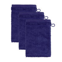 WASCHHANDSCHUH PEARL 3ER PACK - Dunkelblau, Textil (15/20cm) - Möve for Frottana