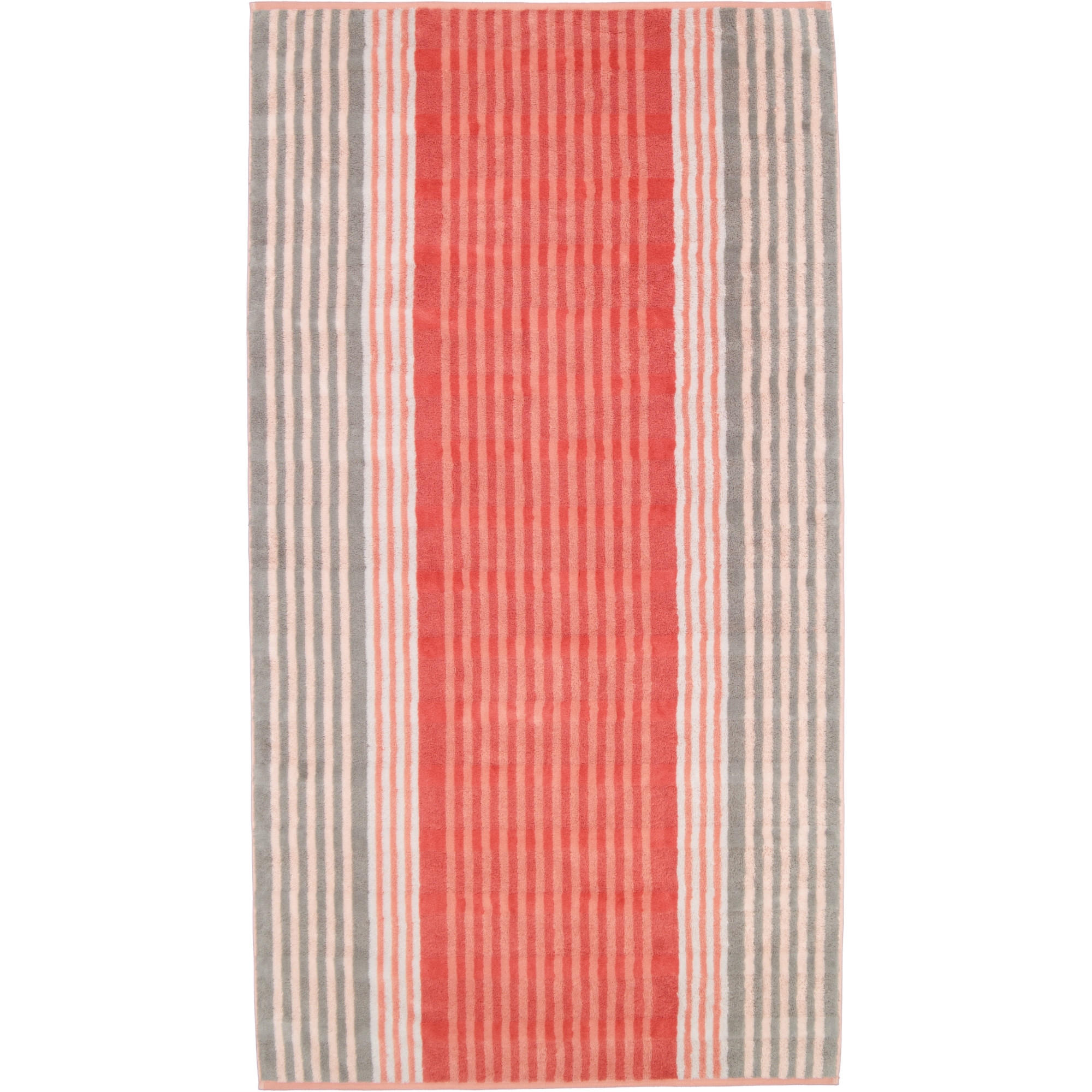 DUSCHTUCH NOBLESSE HARMONY STREIFEN 1085 KORALLE - 27 - Rot, Textil (80/160cm) - Cawoe