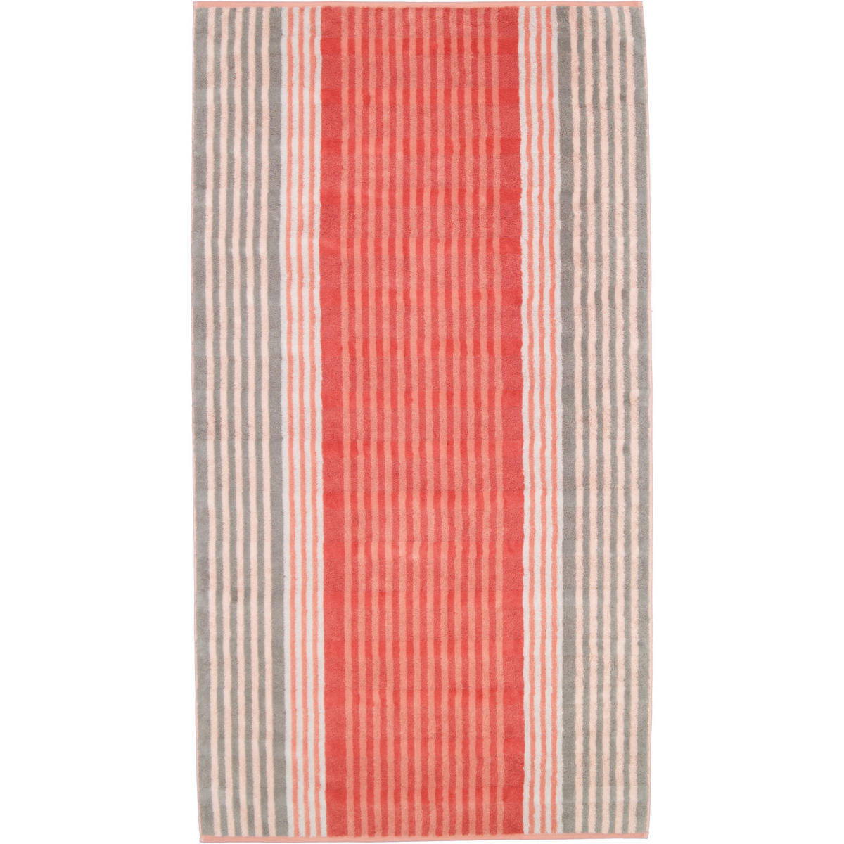 DUSCHTUCH NOBLESSE HARMONY STREIFEN 1085 KORALLE - 27 - Rot, Textil (80/160cm) - Cawoe