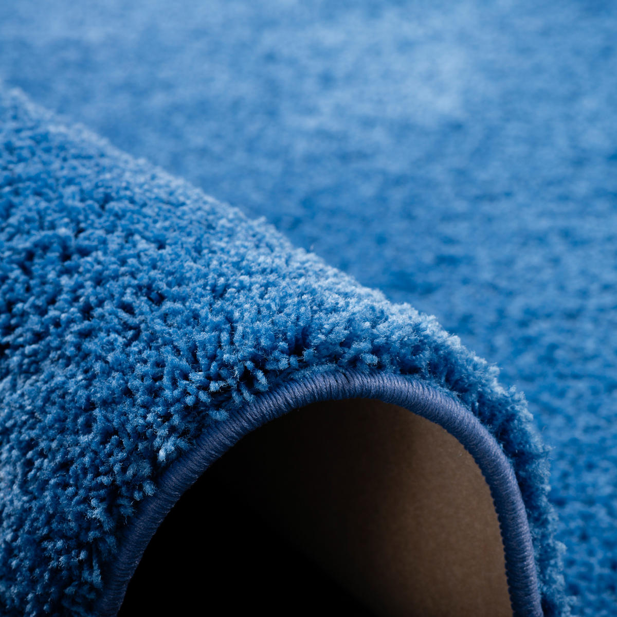 HOCHFLOR SHAGGY TEPPICH PALACE RUND - Blau, Textil (160/160cm) - Snapstyle