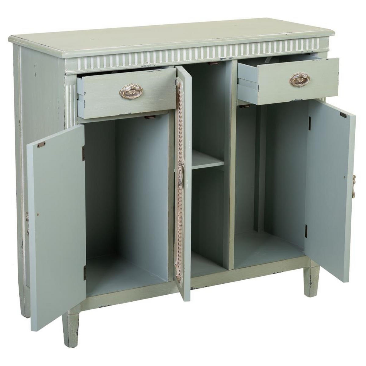 SIDEBOARD aus Holz 95x36x88 cm - Grün, Holz (95/36/88cm) - Wanderlust