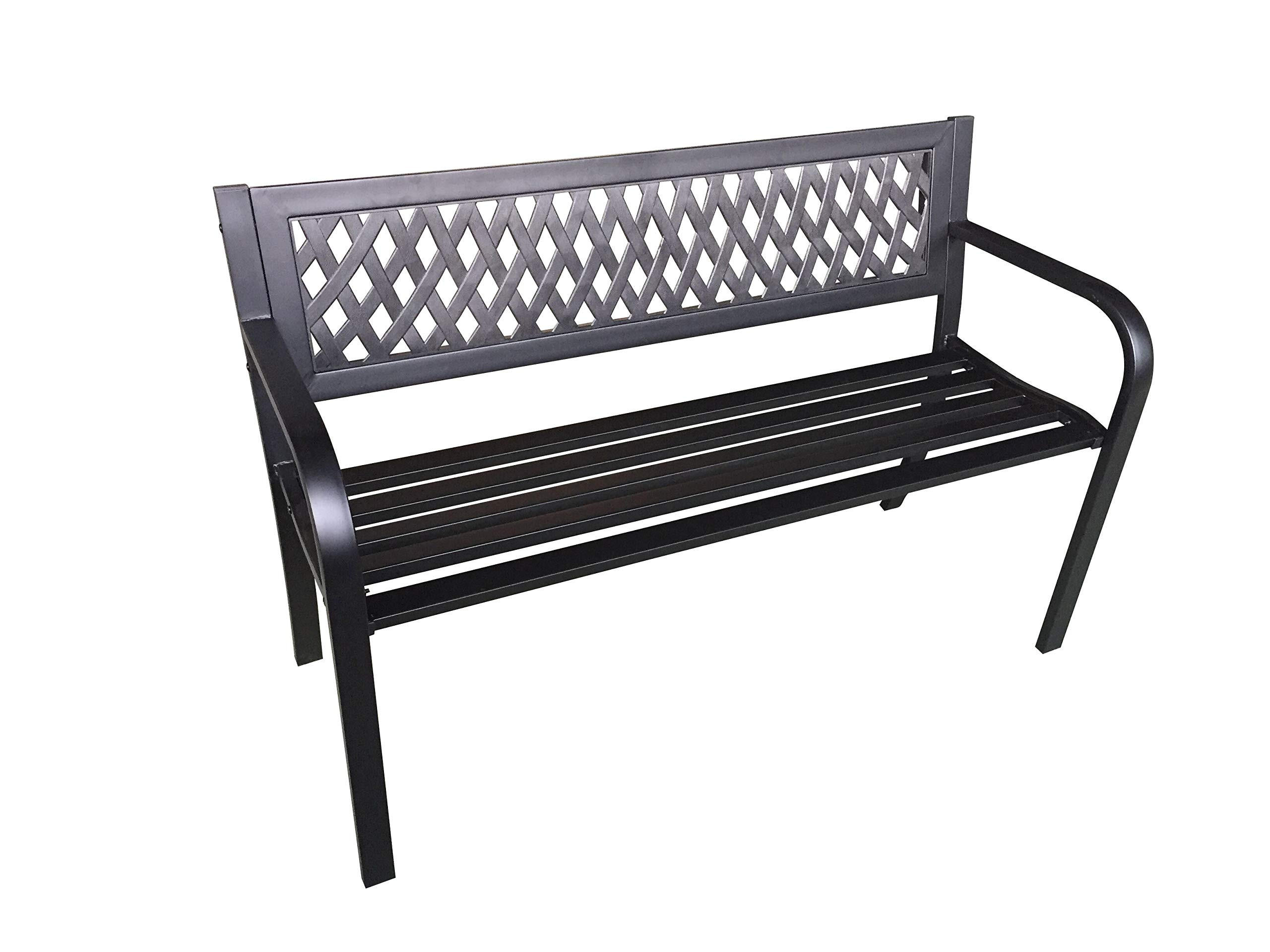 GARTENBANK Timo Terrassenbank - Schwarz, Kunststoff (50/76/119cm) - DELUKE