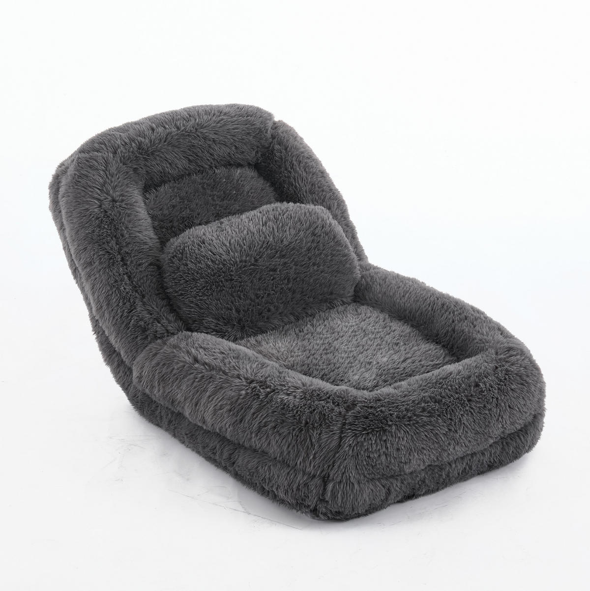 BODENSESSEL 5-fach verstellbar 102 x 89 x 88 cm Dark Grey - Dunkelgrau, Kunststoff (89/88/102cm) - Beauniv