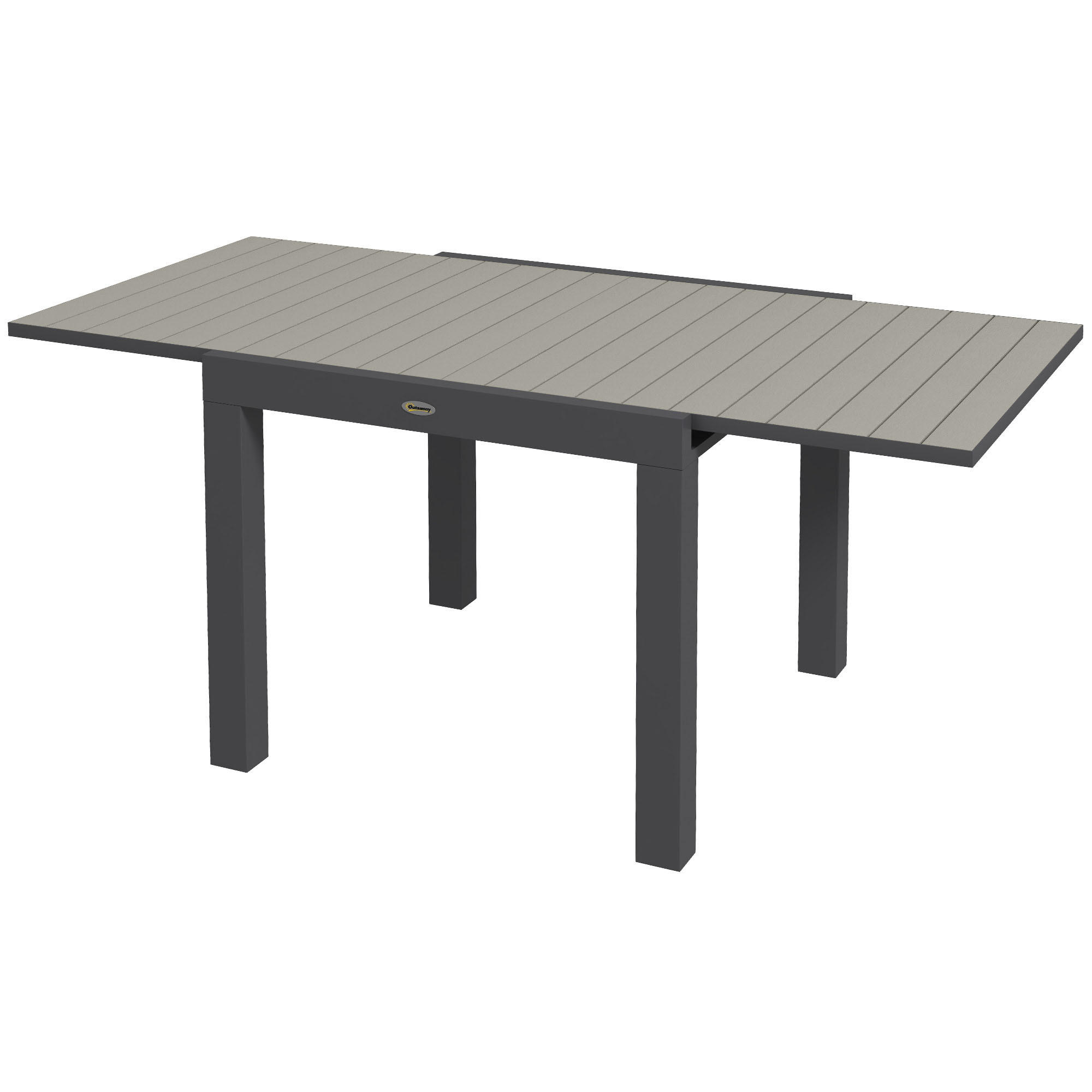 Design IN Gartentisch Grau 80x75x162 cm