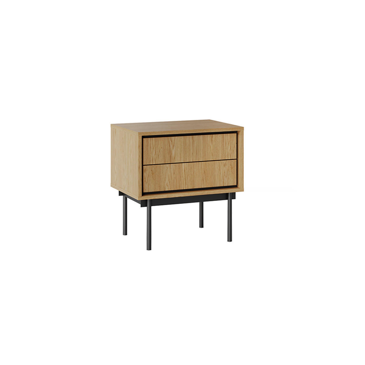 NACHTTISCH Vidia Holz - Braun, Holzwerkstoff (53.2/53.8/38cm) - Petits-meubles