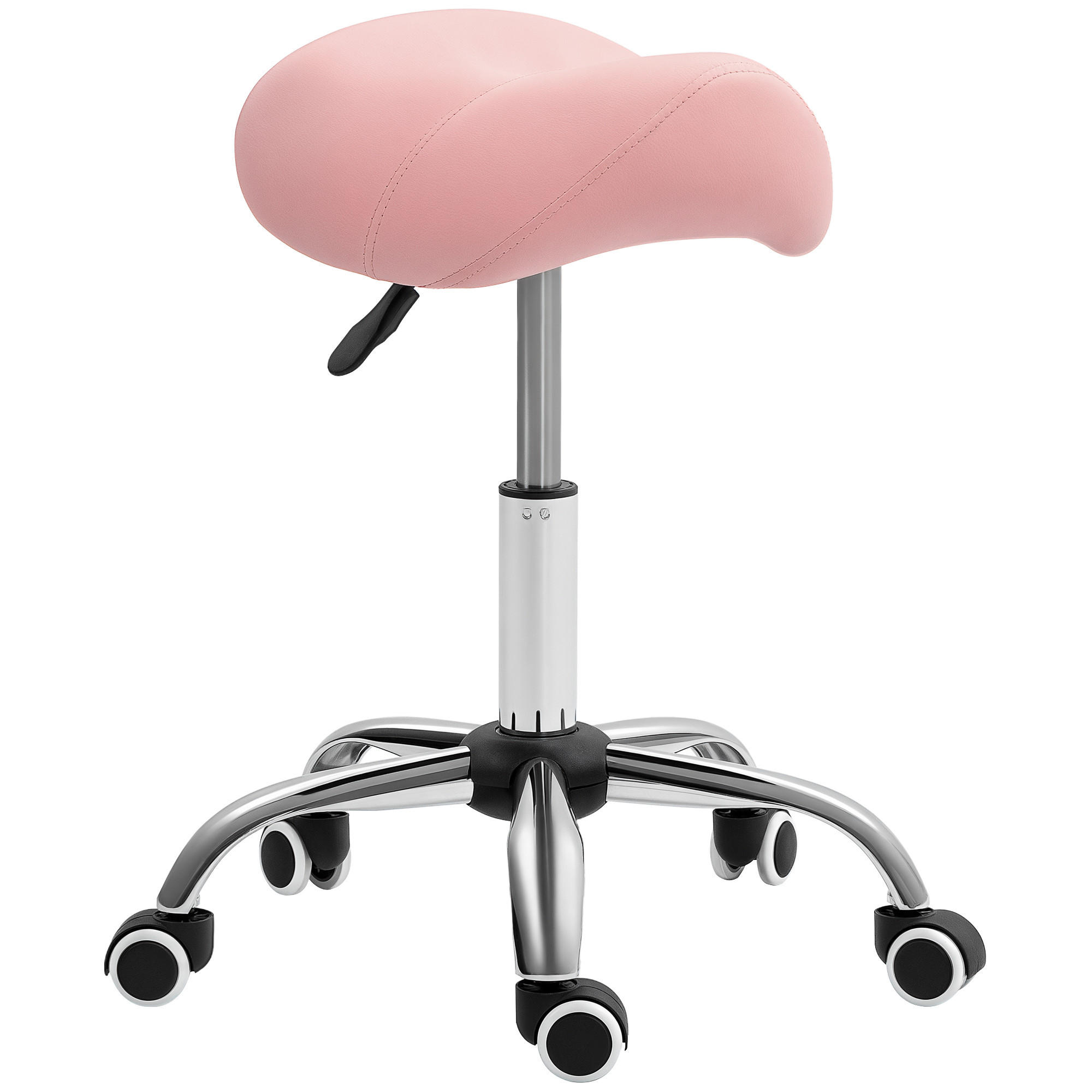 DREHHOCKER DE-09913 höhenverstellbar, 360° drehbar Rosa - Pink, Metall (52/61/53cm) - ComfortXL