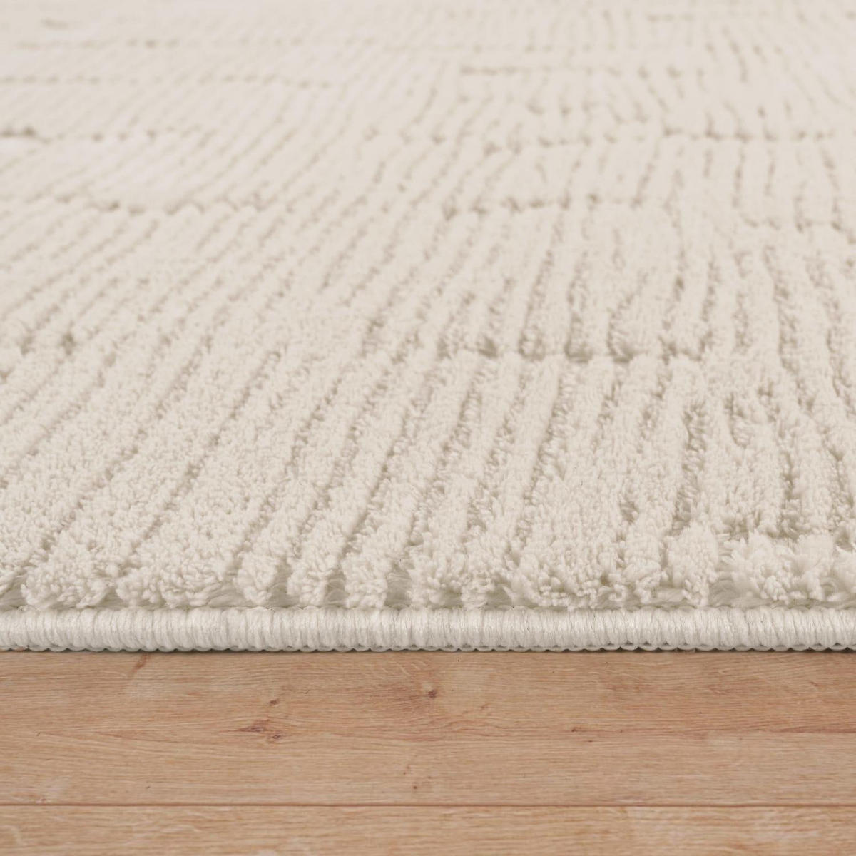 HOCHFLORTEPPICH 120/120 cm Tokio 475 - Creme, Kunststoff (120/120cm) - Paco Home