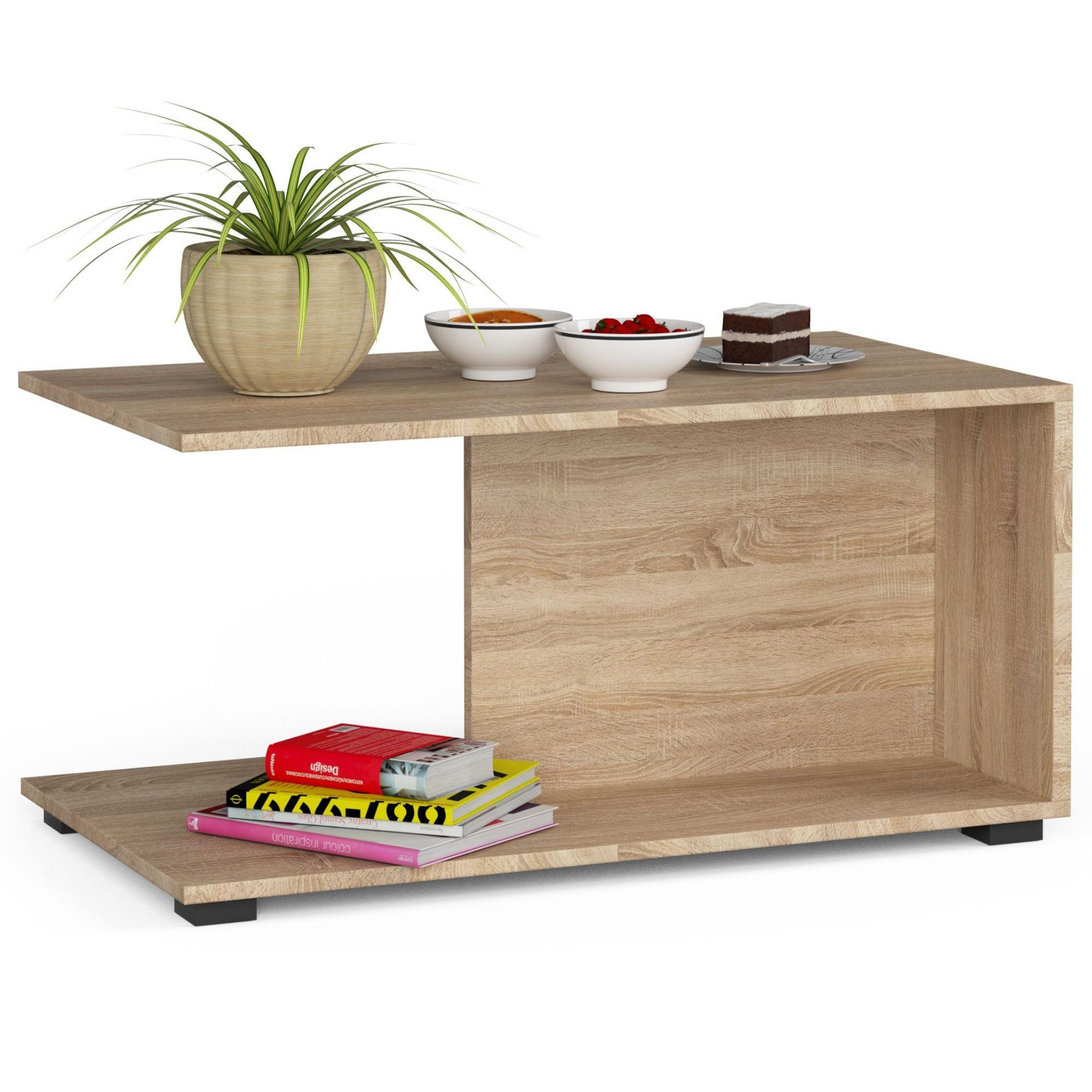 COUCHTISCH Sonoma Eiche 90x50x45 cm - Sonoma Eiche, Holzwerkstoff (50/90/45cm) - Akord
