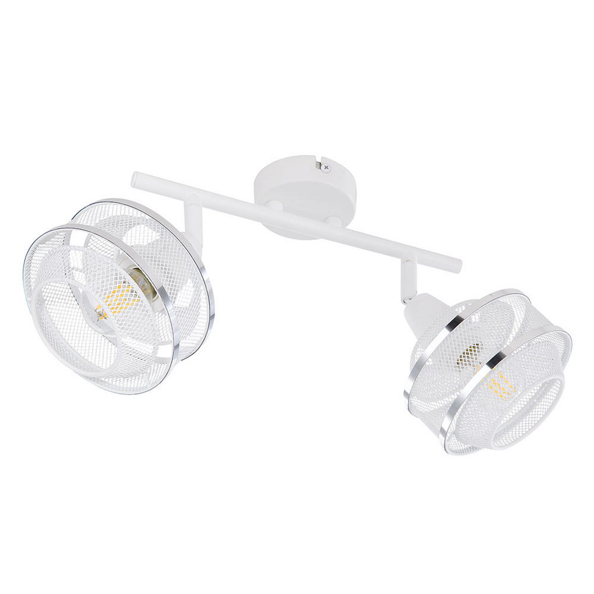 DECKENLEUCHTE Metall Gitter Weiß - Weiß, Metall (27.5/12/21.5cm)