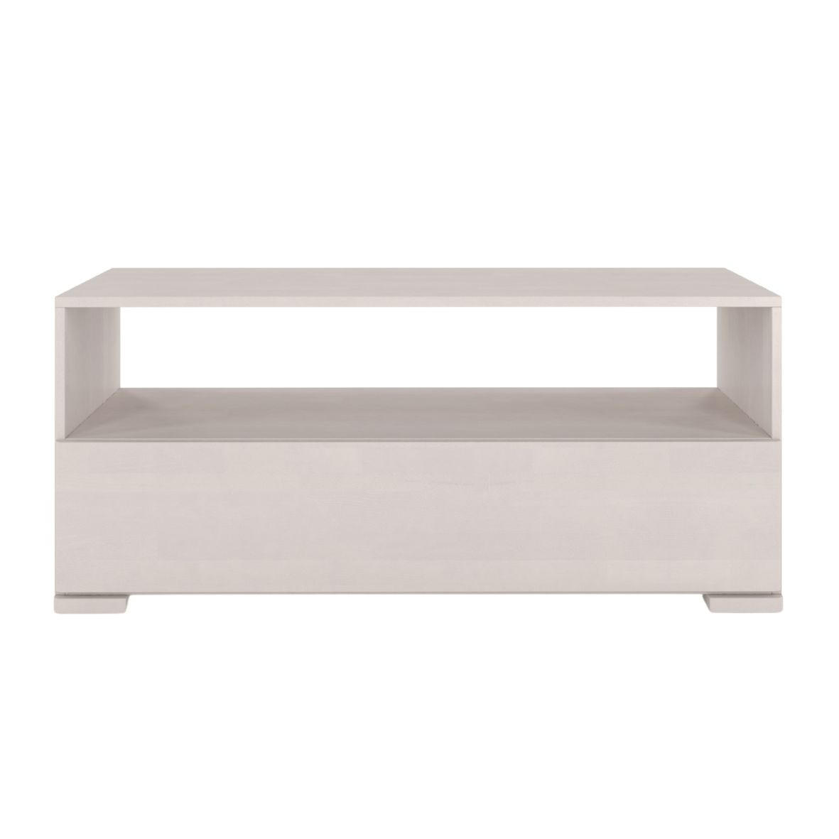 MASSIVHOLZ-TV-SCHRANK Sandema, Buche - lackiert, Weiß - Weiß, Holz/Buchenholz (120/51.5/44.8cm) - Visby