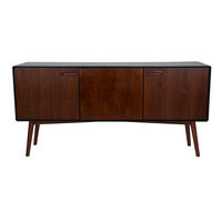 SIDEBOARD Juju Hoch Dunkelbraun - Multicolor, Holzwerkstoff (150/73/398cm) - Dutchbone