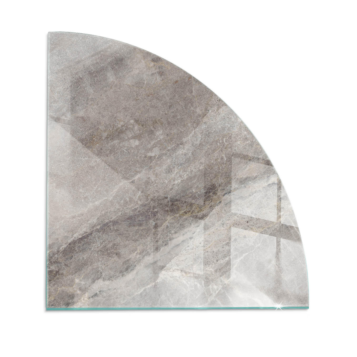 ArtPrintCave Glasplatte Grau 100x100x0.4 cm