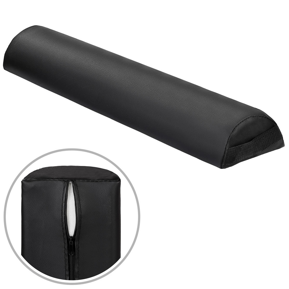 HOCKER mit 2 Lagerungsrollen, leichte Reinigung,schwarz - Schwarz, Textil (34/54/34cm) - tectake