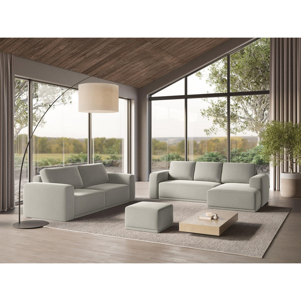 Thumbnail - Makamii 3-Sitzer, Perlmutt, Textil, Füllung: Schaumstoff, 242x91x100 cm, Made in EU, Wohnzimmer, Sofas & Couches, Schlaf...