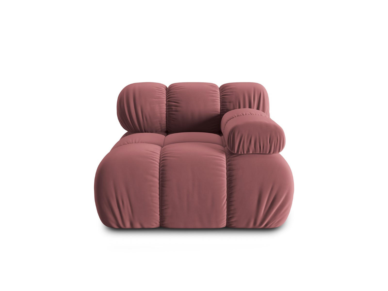 MODUL rechts Bellis aus Samt rosa - Pink, Textil (94/70/94cm) - Micadoni