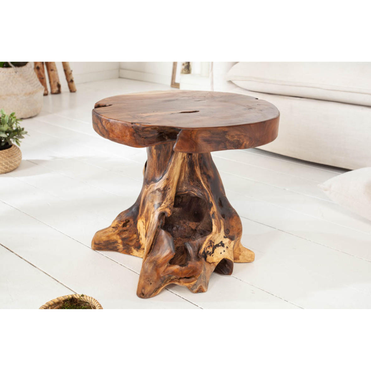 BEISTELLTISCH ROOT Teakholz 40 cm - Braun, Holz (40/40/40cm) - riess-ambiente
