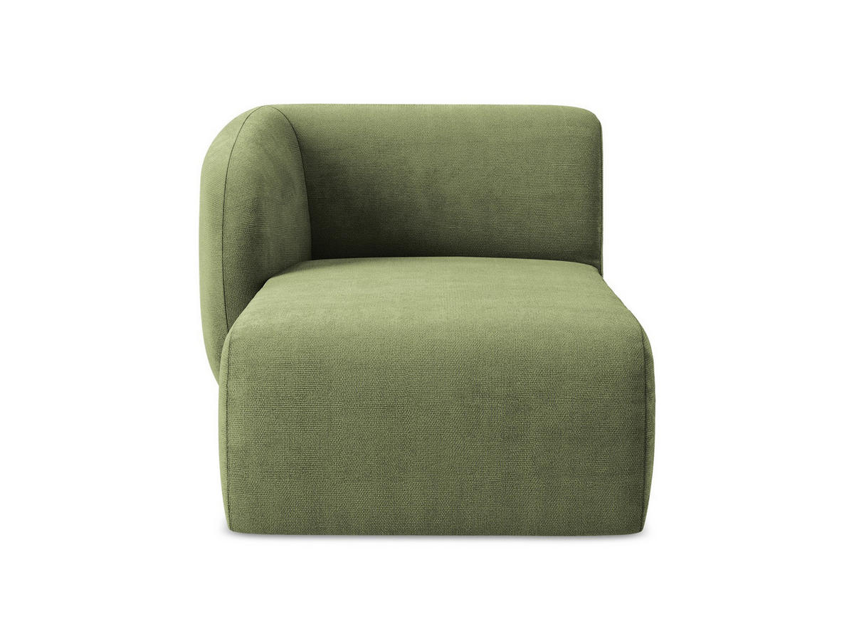 SOFAELEMENT Links Chenille Stoff Grün - Schwarz/Grün, Holzwerkstoff/Kunststoff (91/75/166cm) - Makamii