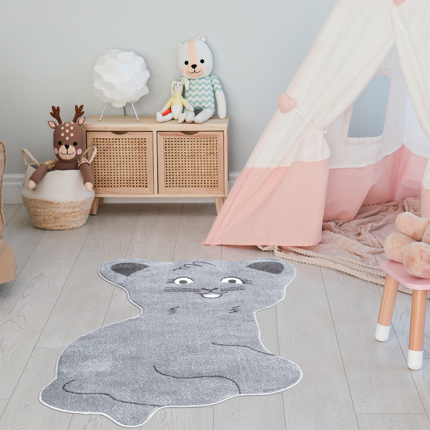 KINDERTEPPICH Anime 894 Grau 100x130 cm - Grau, Textil (100/130cm) - carpet city