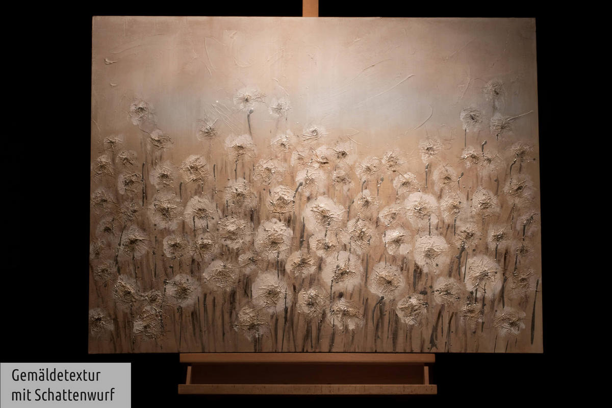 ACRYLBILD HANDGEMALT 100/75 cm - Beige, Holz/Textil (100/75cm) - KUNSTLOFT