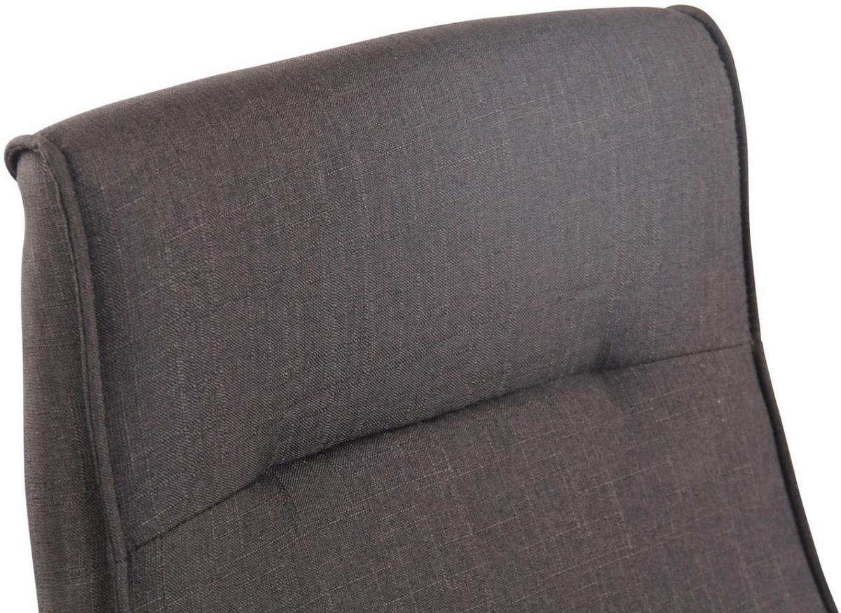 CHEFSESSEL Stoff dunkelgrau - Chromfarben/Dunkelgrau, Textil/Metall (63/114/72cm) - CLP