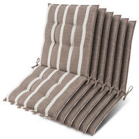 NIEDERLEHNER Sun-NL 105x50x8cm Beige-Weiß-Gestreift (6tlg) - Beige, Textil (50/100cm) - Beautissu 