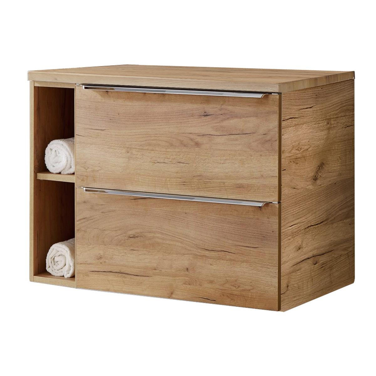 WASCHBECKENSCHRANK Toskana-56 - Braun, Holzwerkstoff (81/60/46cm) - Lomado