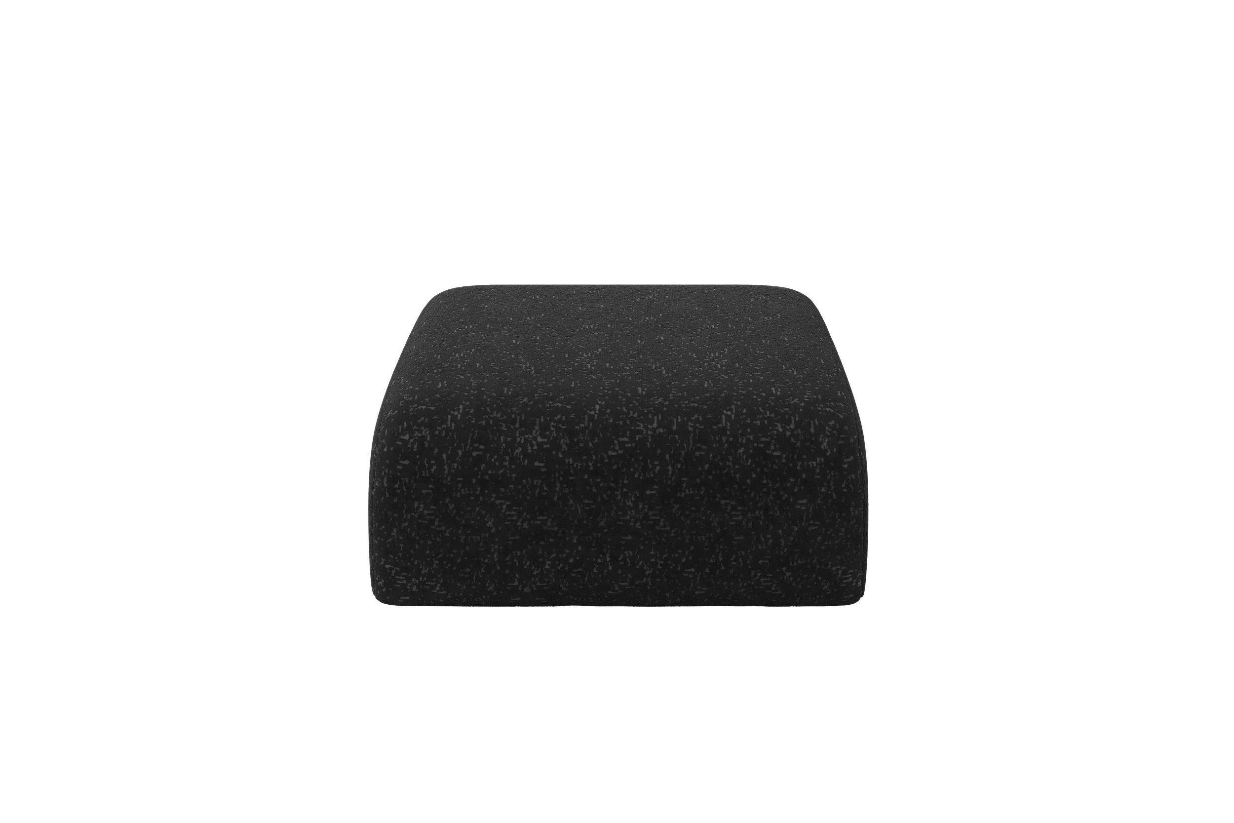 POUF MIRA-PUF 91x89x40 Schwarz cm Velours Modular Sitzhocker - Schwarz, Holzwerkstoff/Kunststoff (91/40/89cm) - ALTDECOR