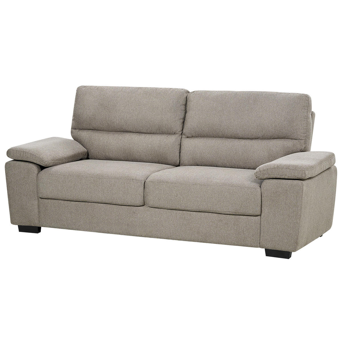 3-SITZER-SOFA hellbraun Vogar - Hellbraun, Textil (195/90/74cm) - Beliani