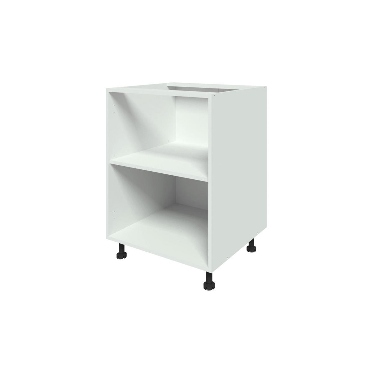 KÜCHENUNTERSCHRANK – 60 cm – D60 – Lunara – Weiß Hochglanz - Weiß, Holzwerkstoff (60/72/52cm) - hi-markt