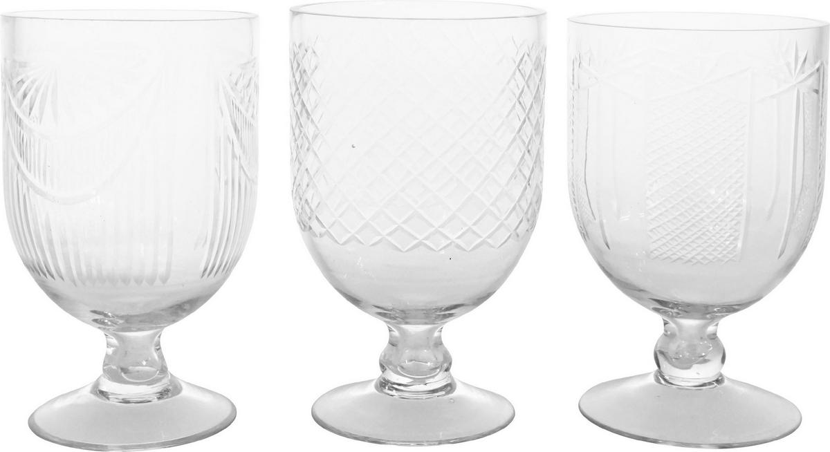 WINDLICHTER Venezia 3er-Set 16 cm - Transparent, Glas (10/16/10cm) - FURNARO