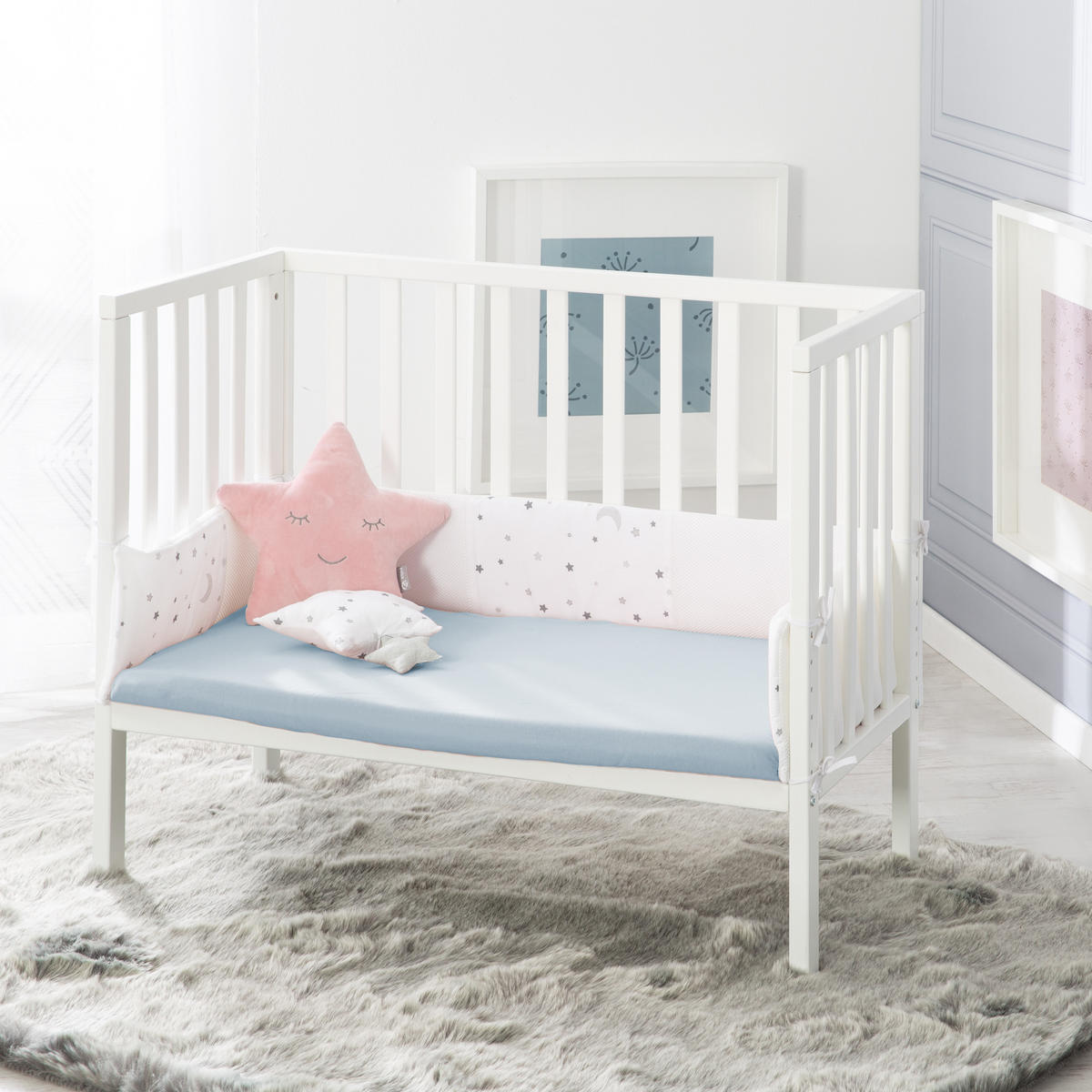 SPANNBETTLAKEN 45 x 90 cm & 40 x 90 cm - Hellblau, Textil (45/90cm) - Roba