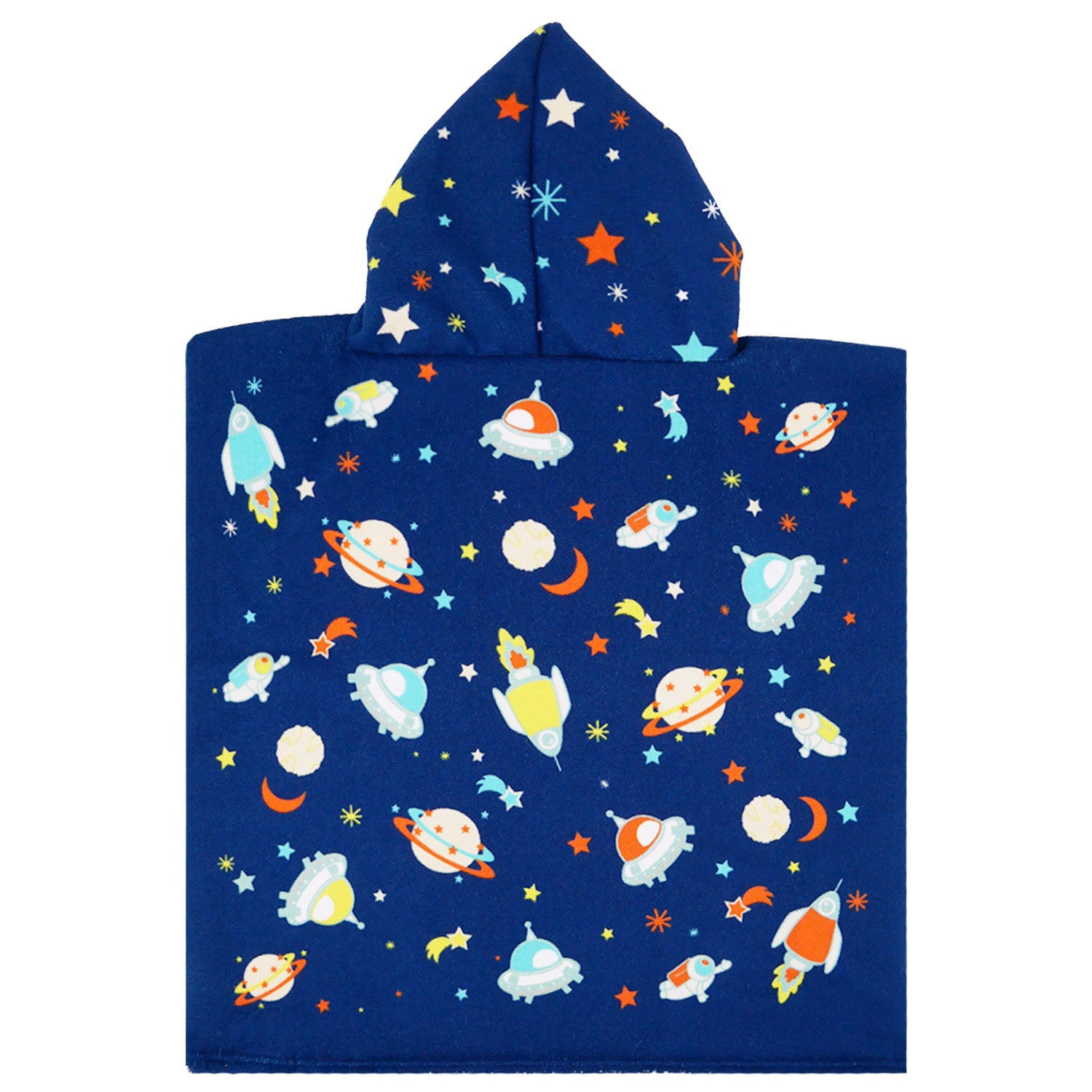 PONCHO Kinder Mikrofaser Blau 60x60 250g/m² - PONCHO Galaxy - Blau, Textil (Einheitsgrößenull) - LE COMPTOIR DE LA PLAGE