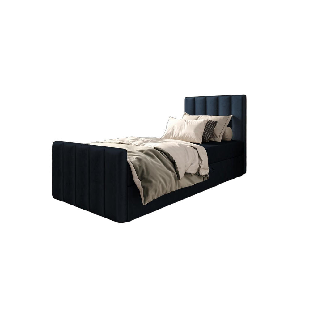 BOXBETT Adelle V Dunkelgrau 90x200 cm - Dunkelgrau, Textil (90/200cm) - B&B Home