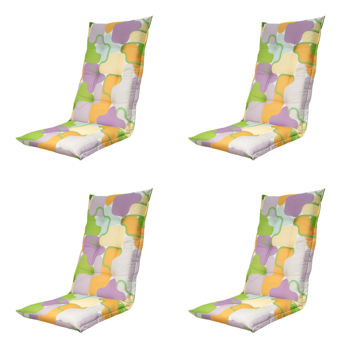 GARTENSTUHLKISSEN Grafi 123/50 cm 4er-Set - Limette/Orange, Textil (50/7/123cm) - Madison
