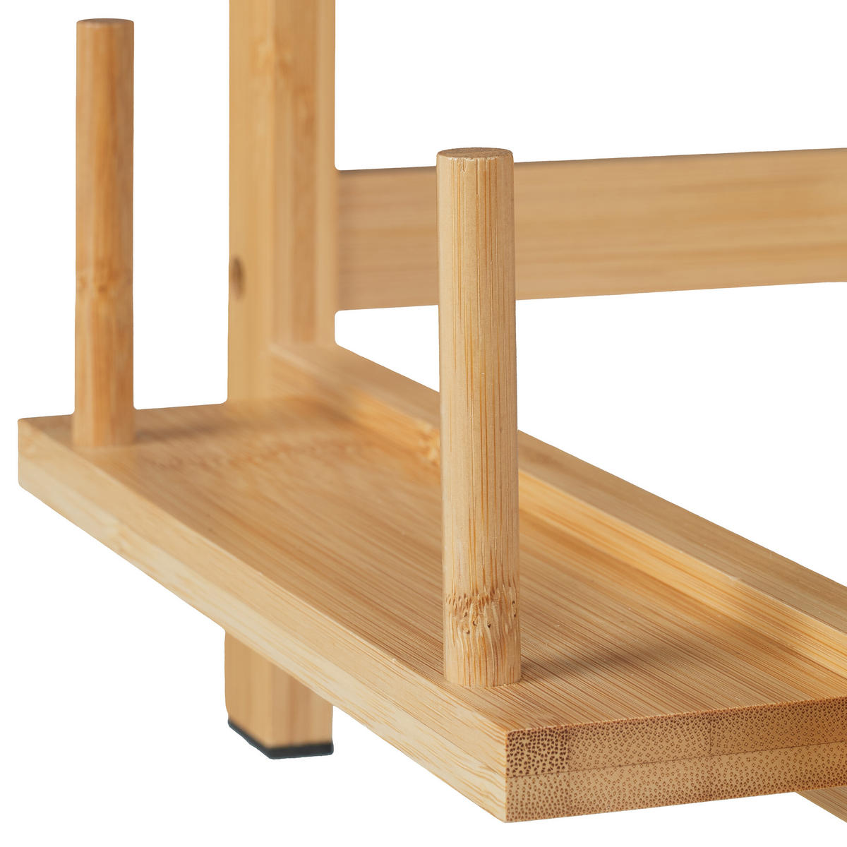 MIKROWELLENREGAL - Hellbraun/Naturfarben, Holz/Kunststoff (61/67/35cm) - Relaxdays