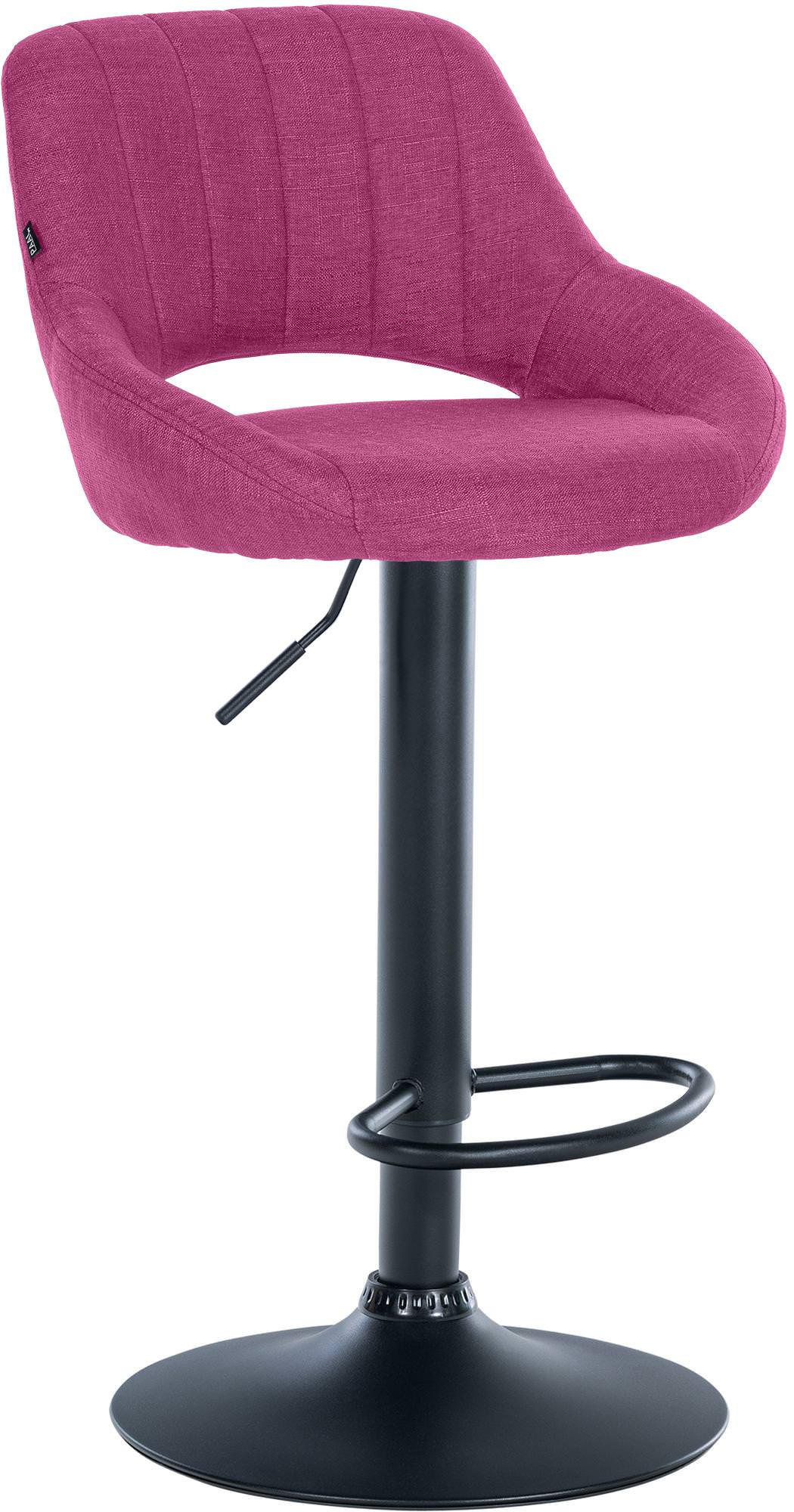 BARHOCKER Stoff Lila - Lila/Schwarz, Textil/Metall (46.5/85/48cm) - CLP