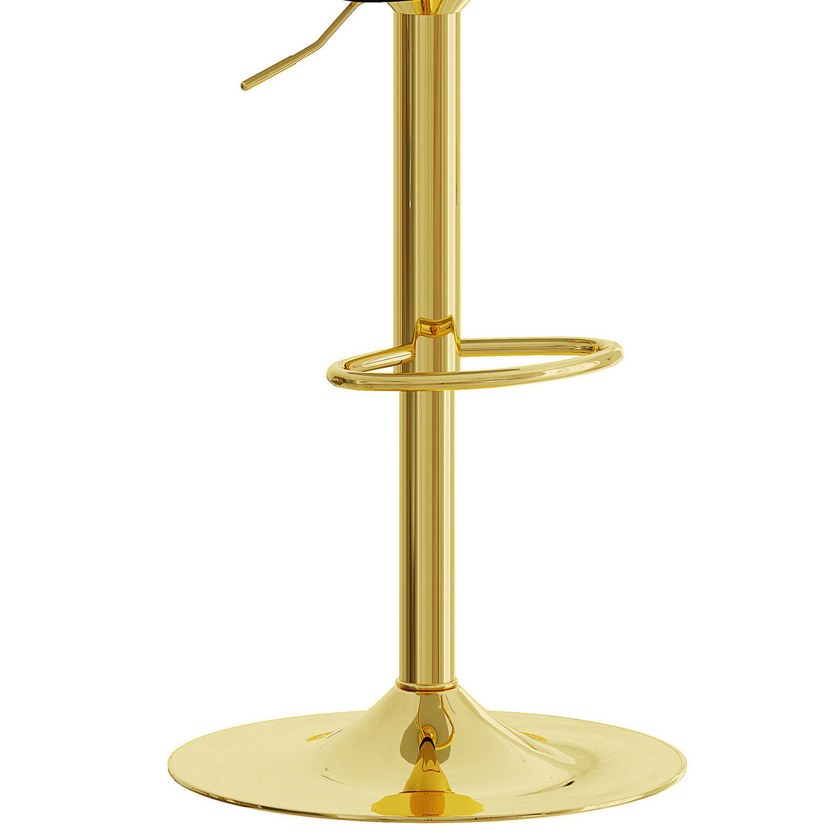 BARHOCKER höhenverstellbar 2er-Set drehbar Schwarz Gold - Goldfarben, Metall (44/117.5/44cm) - Meubliv