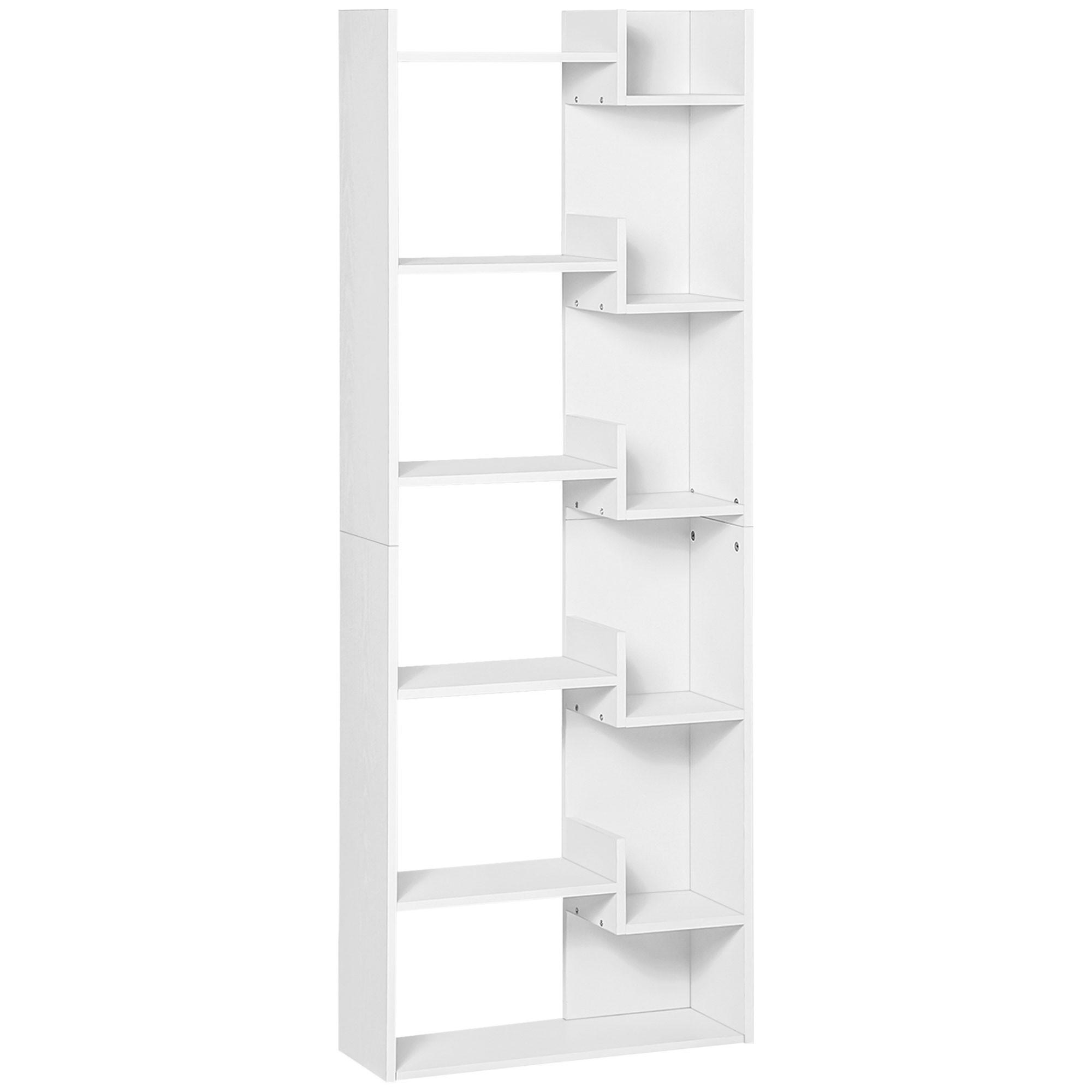 BÜCHERREGAL 60/21/162,5 cm Weiß - Weiß, Kunststoff (60/162.5/21cm)
