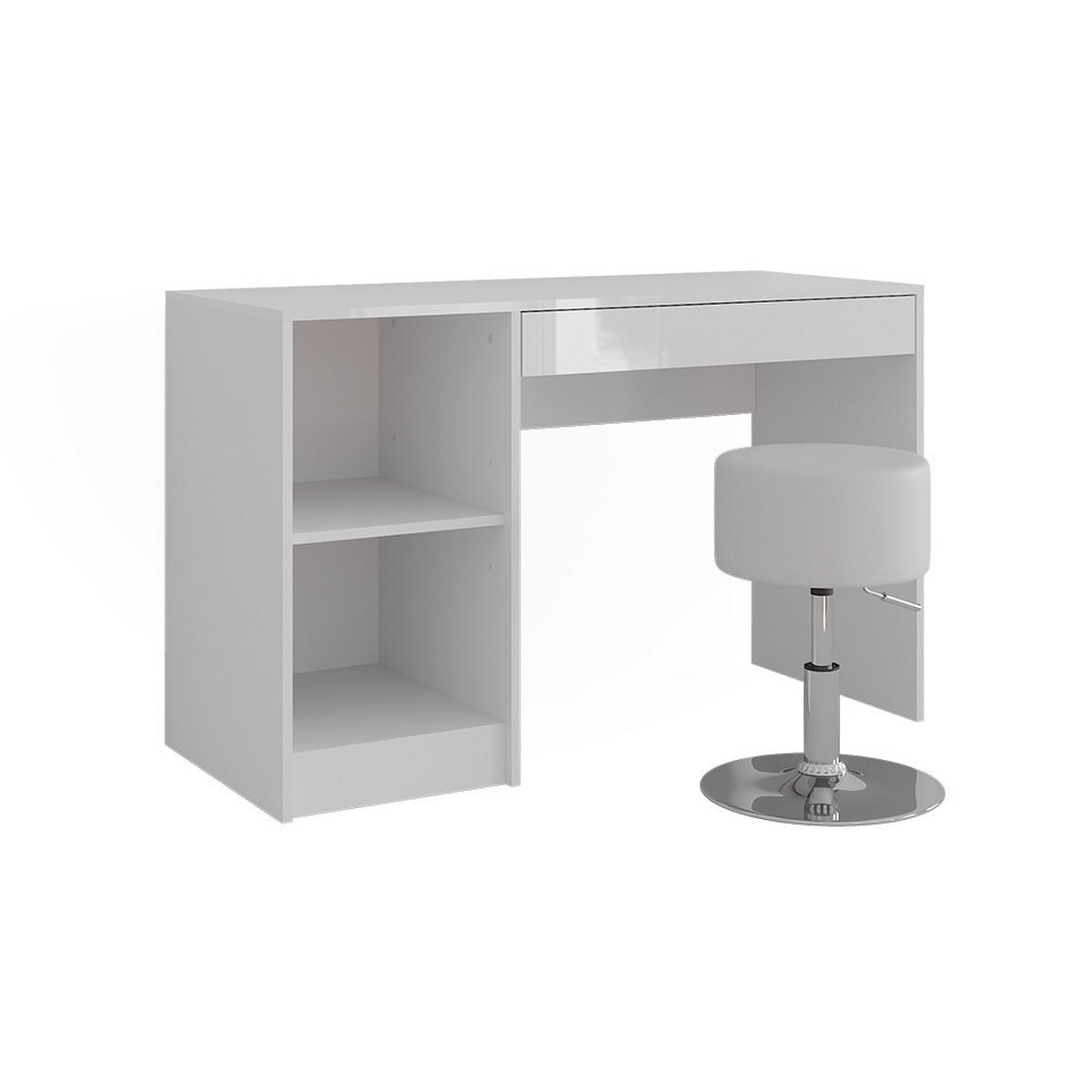 TOALETNÍ STOLEK Sherry Bílá/bílý vysoký lesk - vysoce lesklá bílá, kompozitní dřevo (119.8/76/50.1cm) - Vicco