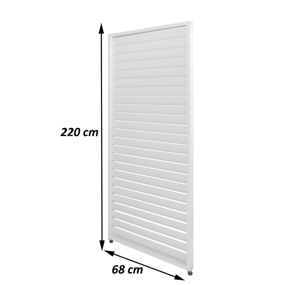 LAMELLENWAND FÜR PERGOLA Weiß - Weiß, Metall (90/220/6cm) - MCW