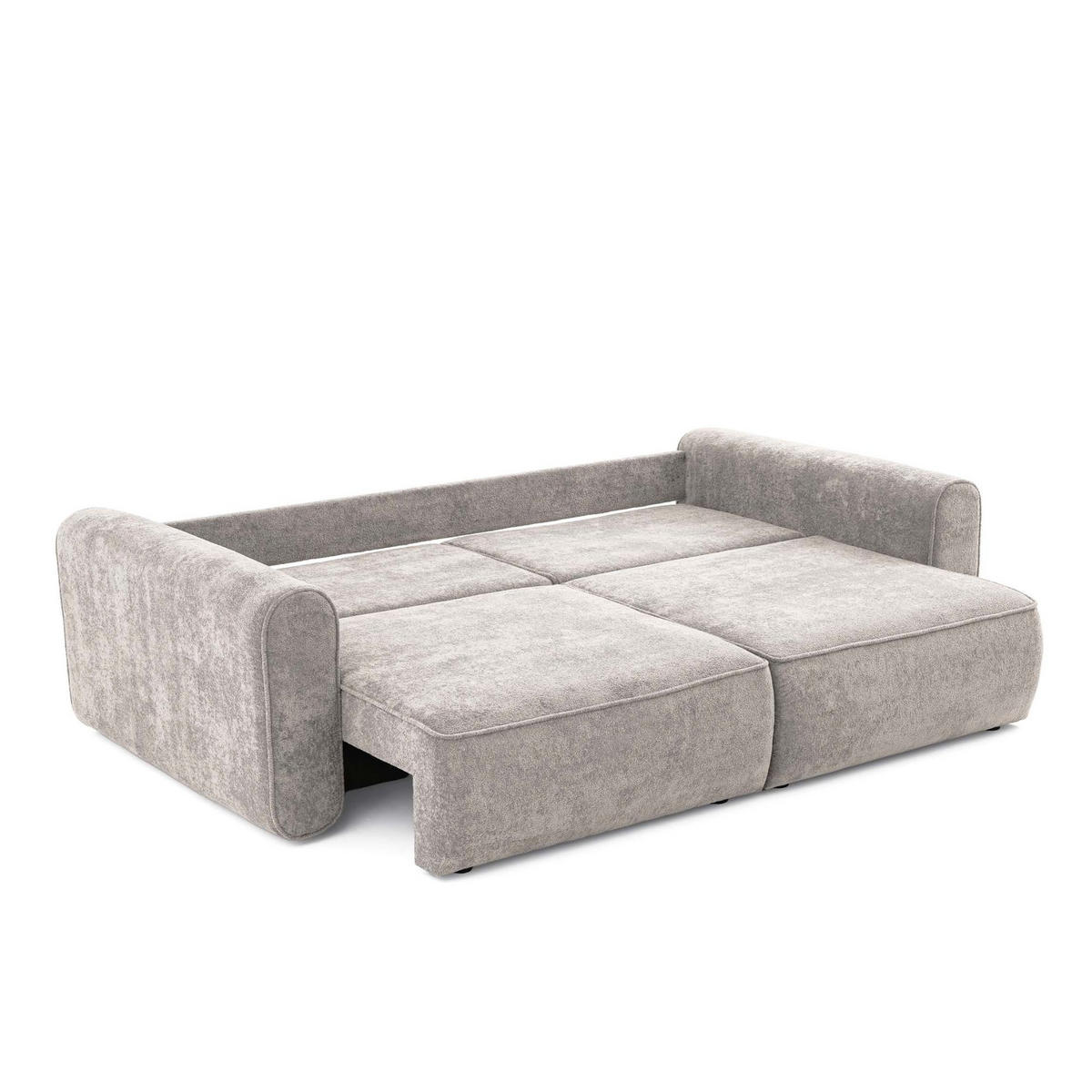 ECKSOFA MOTION mit Schlaffunktion 130x200 Webstoff Hellgrau - Hellgrau/Schwarz, Holz/Textil (250/166cm) - Muffo