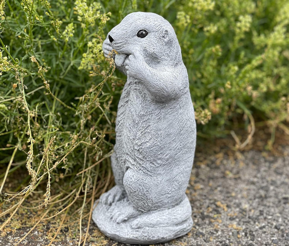 STEINFIGUR Murmeltier Max frostfest wetterfest Steinguss - Grau, Stein (11/27/11cm) - stoneandstyle