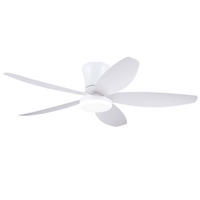 DECKENVENTILATOR Weiß 106,7 cm mit LED und leisem DC-Motor - Weiß, Kunststoff (106.7/106.7/21.8cm) - Surtime