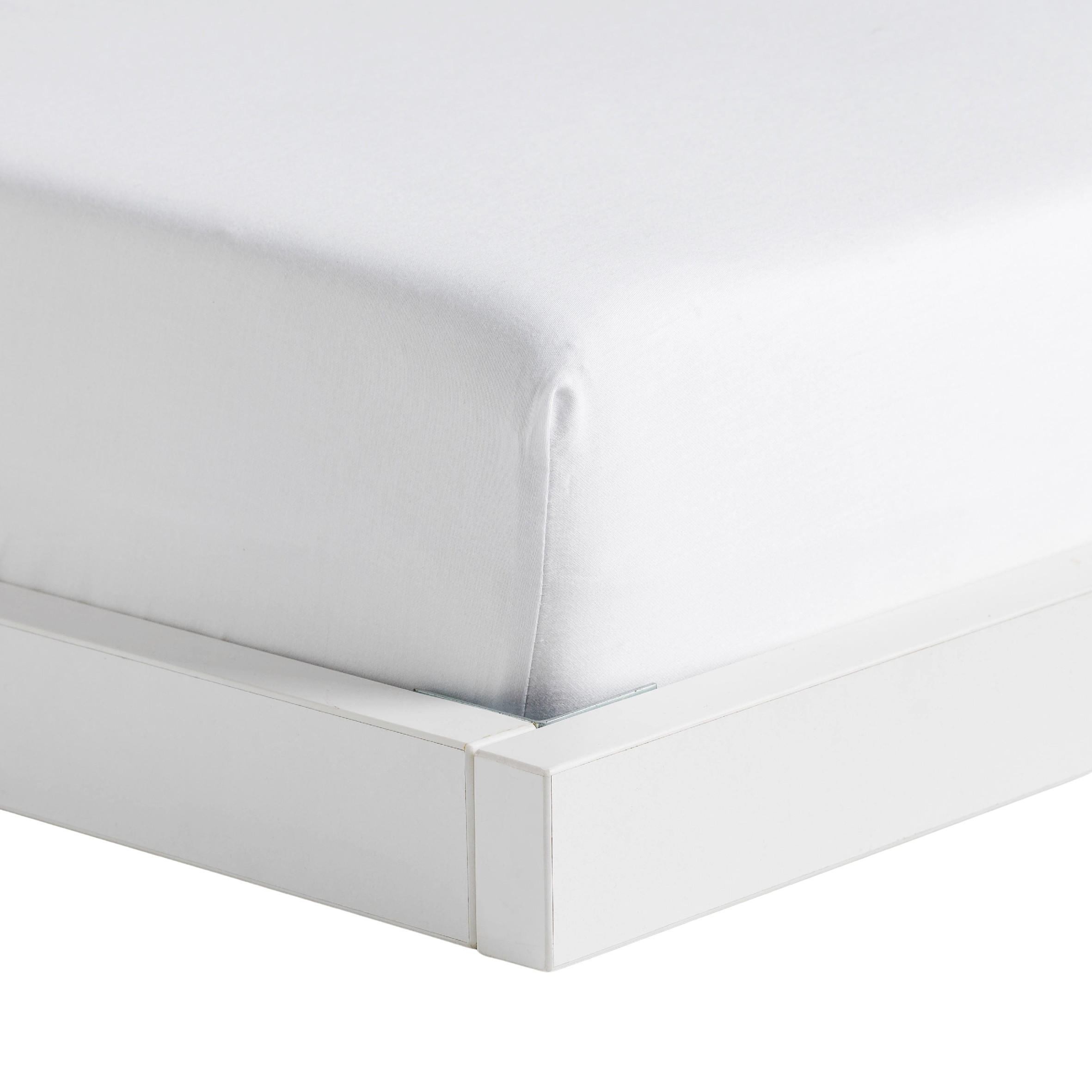 SPANNBETTTUCH Satinette - Weiß, Textil (140/200cm) - home&you