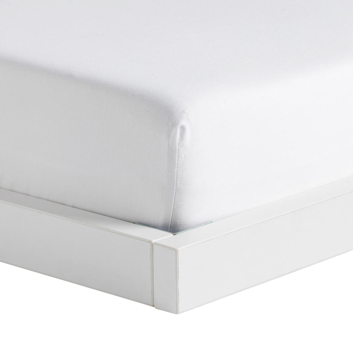 SPANNBETTTUCH Satinette - Weiß, Textil (140/200cm) - home&you