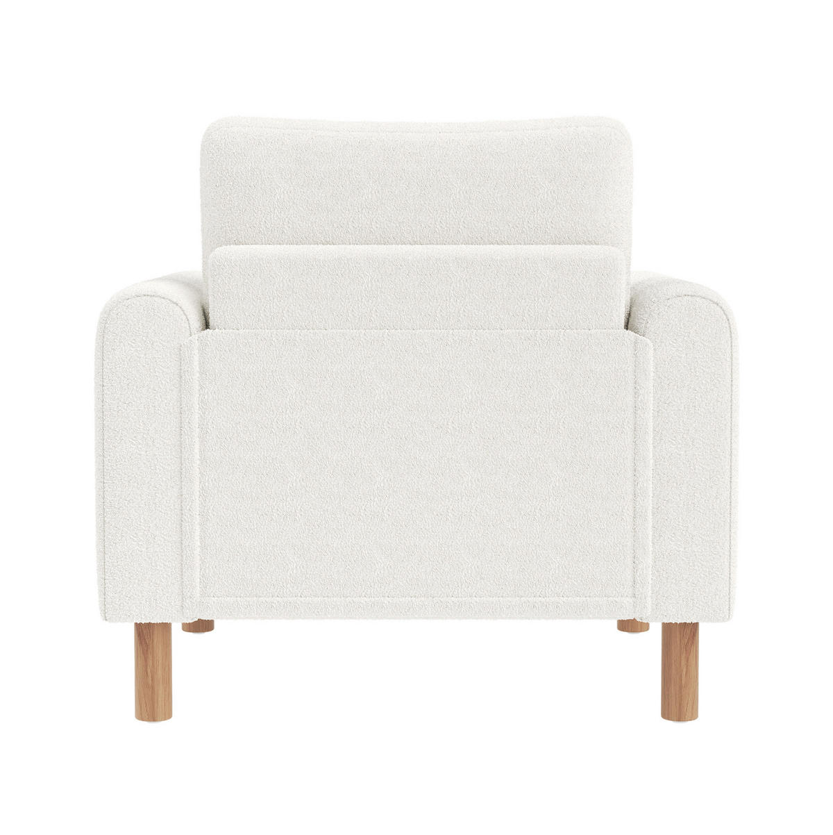 KŘESLO 87/83/88,5 cm bílá, Teddy, s měkkým polstrováním - bílá, textil (83/88.5/87cm) - BEAOK