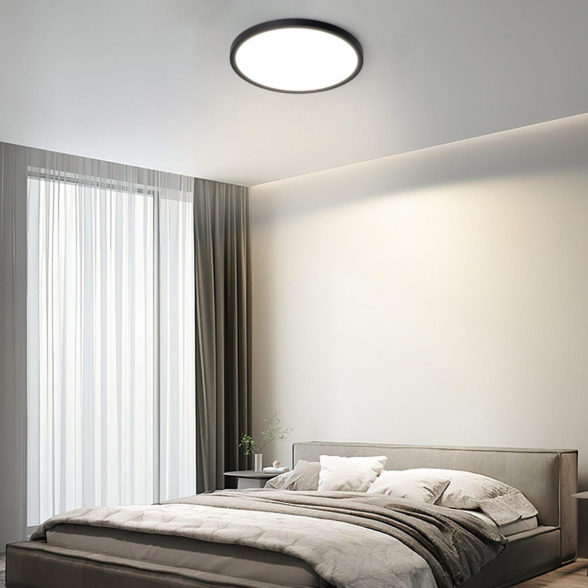 LED-DECKENLEUCHTE Maldonado 18/18/2.6 cm - Schwarz, Kunststoff (18/18/2.6cm) - Nettlife