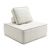 SESSEL Zen Weiß und Salbei 1-Sitzer - Salbeigrün/Weiß, Textil (100/75/100cm) - COCO Living